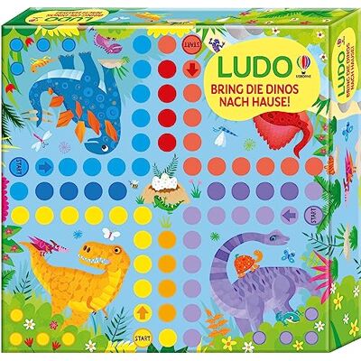 Usborne Ludo Bring Die Dinos Nach Hause!: Set mit Spielbrett, Spielfiguren und Würfel ab 3 Jahren Usborne Ludo Bring Die Dinos Nach Hause!: Set mit Spielbrett, Spielfiguren und Würfel ab 3 Jahren