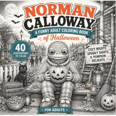 Norman : A Funny Adult Coloring Book of Halloween: 40 Hyperrealistic Vintage Scenes for Adults — Coloring Book of 1950s Halloween Life Designed for Relaxation and Stress Relief Norman : A Funny Adult Coloring Book of Halloween: 40 Hyperrealistic Vintage Scenes for Adults — Coloring Book of 1950s Halloween Life Designed for Relaxation and Stress Relief