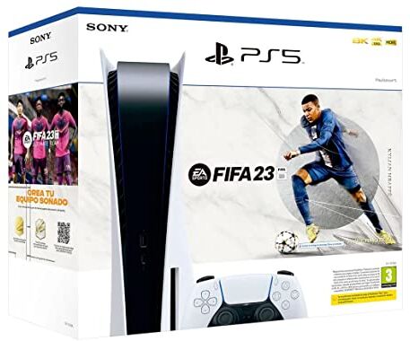 Sony PlayStation 5, CFI-1216A, 825GB SSD, Disc Edition, White + FIFA 23 (Voucher) + FIFA 23 Ultimate Team (Voucher)