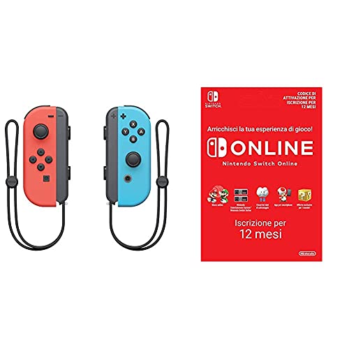 Nintendo Switch Controller Set da 2 Joystick, Rosso e Blu & 365 Giorni Switch Online Membri (Individual) Codice download