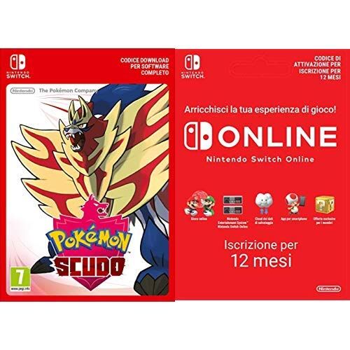 Nintendo Pokémon Scudo [Switch Codice download] + 365 Giorni Switch Online Membri [Codice download]