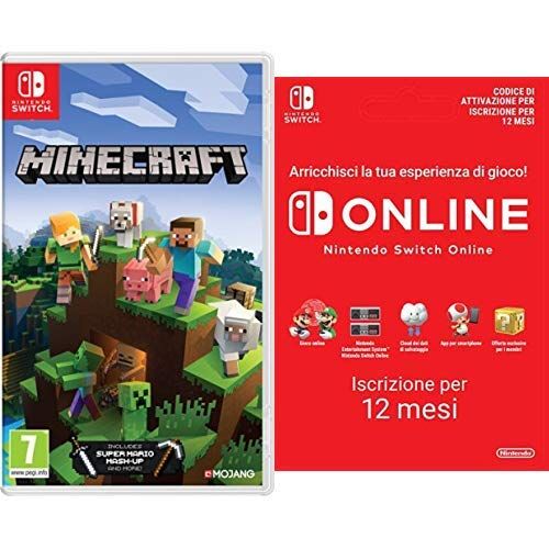 Microsoft Minecraft Nintendo Switch + 365 Giorni Switch Online Membri (Individual)   Nintendo Switch Codice download