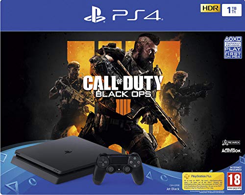 Sony PS4 Slim 1 To F noir + Call Of Duty Black Ops 4 [Edizione: Francia]