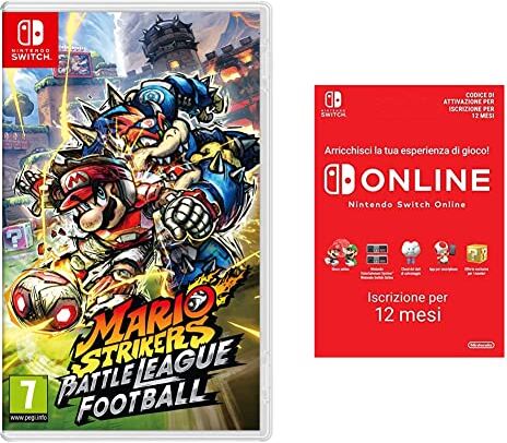 Nintendo Mario Strikers: Battle League Football ( Switch) + Switch Online Membri 12 Mesi ( Switch Codice download)