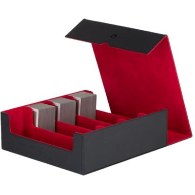Konix Scatola di stoccaggio a 4 scomparti per deckbox formato 63 x 88 mm Giochi di carte collezionabili Compatibile con Magic: The Gathering e Pokémon Nero Konix Scatola di stoccaggio a 4 scomparti per deckbox formato 63 x 88 mm Giochi di carte collezionabili Compatibile con Magic: The Gathering e Pokémon Nero