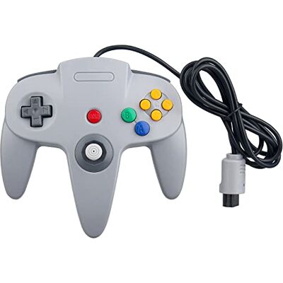 OSTENT Cablata Controllore Gamepad Joystick Joypad Compatibile per Nintendo 64 N64 Console Videogioco Colore Grigio OSTENT Cablata Controllore Gamepad Joystick Joypad Compatibile per Nintendo 64 N64 Console Videogioco Colore Grigio
