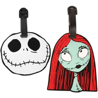 Disney Nightmare Before Christmas VT700762L.PH Targhette per Bagagli, Colore: Bianco, Nero e Rosso, 2 Pezzi Disney Nightmare Before Christmas VT700762L.PH Targhette per Bagagli, Colore: Bianco, Nero e Rosso, 2 Pezzi
