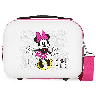 Disney Enjoy The Day Borsa da Toilette Adattabile in ABS, 29 cm, Bianco Disney Enjoy The Day Borsa da Toilette Adattabile in ABS, 29 cm, Bianco