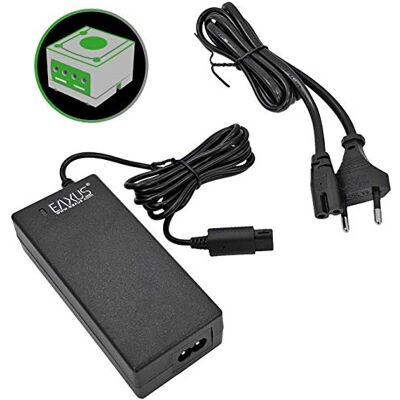 Eaxus ® Alimentatore adatto a Nintendo GameCube NGC ⚡ Cavo di alimentazione di 2,40 metri / adattatore AC Eaxus ® Alimentatore adatto a Nintendo GameCube NGC ⚡ Cavo di alimentazione di 2,40 metri / adattatore AC