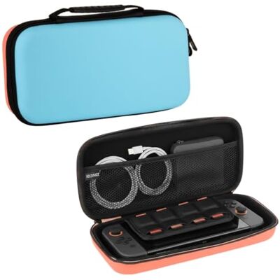 Konix Borsa di trasporto e protezione Carry Bag per Nintendo Switch 2 Tasca in rete per accessori 8 scomparti per giochi Azzurro e rosso chiaro Konix Borsa di trasporto e protezione Carry Bag per Nintendo Switch 2 Tasca in rete per accessori 8 scomparti per giochi Azzurro e rosso chiaro