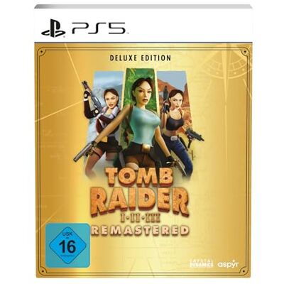 Aspyr Tomb Raider 1-3 Remastered Starring Lara Croft Deluxe Edition PS5 Aspyr Tomb Raider 1-3 Remastered Starring Lara Croft Deluxe Edition PS5