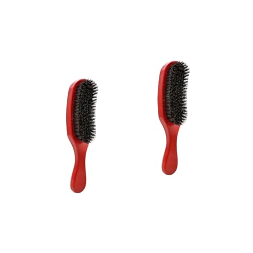 FRCOLOR 2 Pz pettine a setole curly hair brush hair straightener brush barba di spazzola per di cinghiale pettine di legno pettini pettine per per donna onda Da donna Bambù