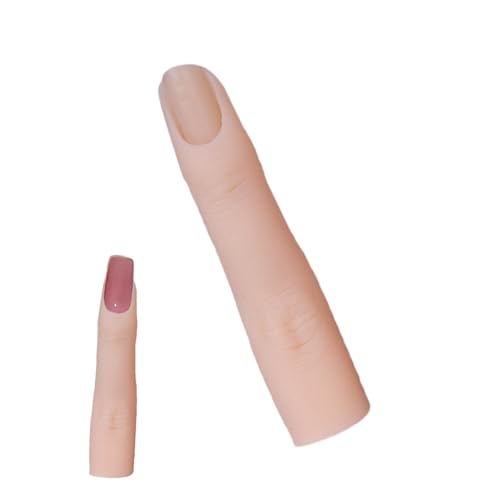 Generic Dito finto, dita pratiche per unghie acriliche, Dita per allenamento e pratica delle unghie in silicone, Dita per esercitazione delle unghie Mano con giunti flessibili, accessori per manicure