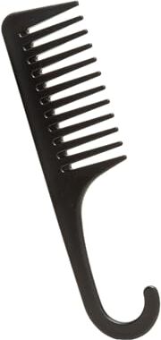 MagiDeal Pettine districante Pettini a denti extra larghi Pettine per capelli styling antistatico Pettini per doccia con gancio Districa i capelli bagnati o, nero