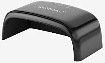 Semilac Lampada UV LED per smalto gel, 12 W, colore nero, con ingresso USB, 2 modalità di indurimento, lampada per unghie per professionisti e casa manicure e pedicure