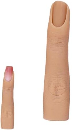 Generic Dita per esercitarsi sulle unghie, dita finte,Dita per pratica manicure in morbido silicone   Dito per unghie finte, dita per esercitarsi sulle unghie con giunti flessibili per abilità di nail