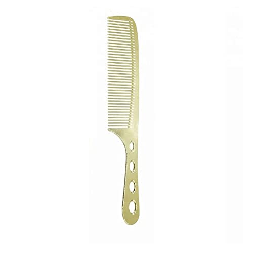 Dieffematic SZ Spazzola Per Capelli Aluminium Comb Barber Comb Double Head Comb (Color : Gold)