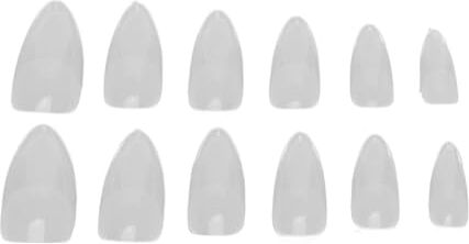 ZJchao 600 Punte per Unghie Acriliche Naturali per Bambini Dimensioni Multiple, Facili da Usare, Ideali per Nail Art e Saloni Fai-da-te (11#)