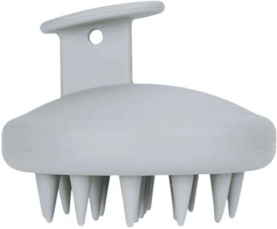 Generico 1 pezzo di silicone massaggiatore del cuoio capelluto spazzola per shampoo morbido setole di silicone per rimuovere la forfora Scrubber impermeabile per capelli per la rimozione della forfora