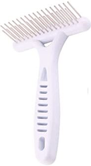 Dieffematic SZ Spazzola Per Capelli Nail Harrow Comb Double Tooth White Plastic Handle Open Knot Comb