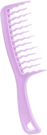 Generic Pettine per Capelli a Denti Larghi, Pettine Districante, Strumento per Acconciature con Manico per Districare Capelli Asciutti E Bagnati, Spazzola per, Viola