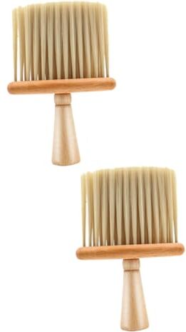 FRCOLOR 2 Pz spazzola per spazzola da barba con setole di cinghiale spolverino da salone hair brush cleaning brush spazzola per barba da barbiere spazzola per parrucchieri collo