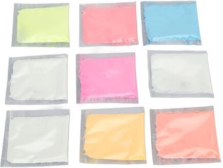 Generic Neon Palette Pigmenti Luminosi Polvere Fluorescente Sicura 9 Confezioni Impermeabile Senza Irritazioni per Fai da Te