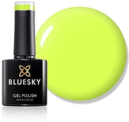 BLUESKY Smalto gel soak off, 10 ml, colore: Giallo fosforescente