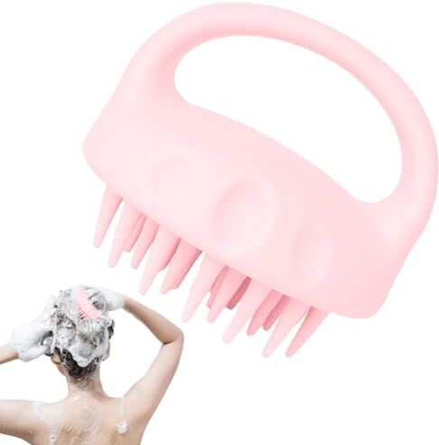 Generico Massaggiatore per spazzole per capelli, spazzola per capelli in silicone,Lavatrice Massaggiante per Capelli in Silicone   Spazzola per shampoo con setole più larghe per donne e uomini per