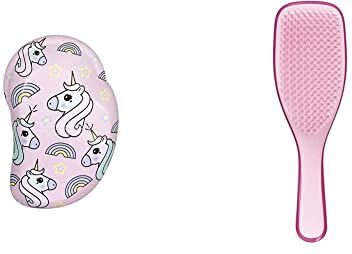 Tangle Teezer The Mini Original Spazzola Districante, Motivo: Unicorno & Spazzola districante per capelli bagnati e asciutti, per tutti i tipi di capelli, elimina i nodi e riduce la rottura