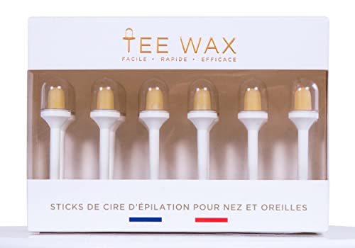 Tee – 12 Sticks de Cire Prêts à l’Emploi – Epilation Nez et Epilation Oreilles – Cire de Pin 100% d’Origine Naturelle – Pour Hommes et Femmes – Fabriqué en France