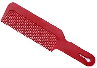 Dieffematic SZ Spazzola Per Capelli Hairdressing Comb New Multi-color Minimalist Black Plastic Haircut Comb Dense Tooth Push Edge Flat Hair Salon Styling Comb Tool (Color : Red)