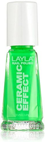 LAYLA SMALTO  CERAMIC EFFECT FLUO N.108 Neon Fluo, Colore Fluorescente Smalto Unghie Estate 10ml