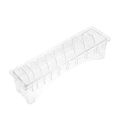 MagiDeal Scatola di immagazzinaggio del pettine guida universale Supporto base trasparente 10 Grid Forniture per strumenti per lo styling dei capelli