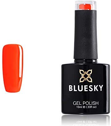 BLUESKY /LED UV semipermanente soak-off Gel, 10 ml, colore: rosso Burlesque Neon