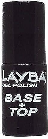 LAYLA LAYBA GELPOLISH BASE&TOP Formato da 5ml del Base & Top Gel Polish. Due prodotti in uno. Una BASE per preparare l’unghia e garantire la durata del layba Gel Polish.