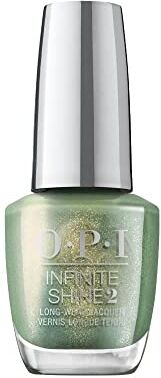 Wella OPI Infinite Shine, Smalto per Unghie a Lunga Durata, Jewel Be Bold Collection, Decked to the Pines, Verde Metallizzato, 15ml