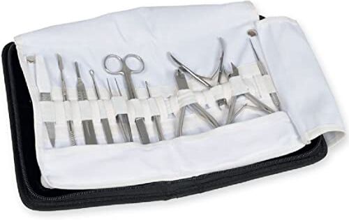 GIMA Kit Podologia per Pedicure e Manicure Professionale, 11 strumenti in Acciaio Inox, in Custodia Protettiva