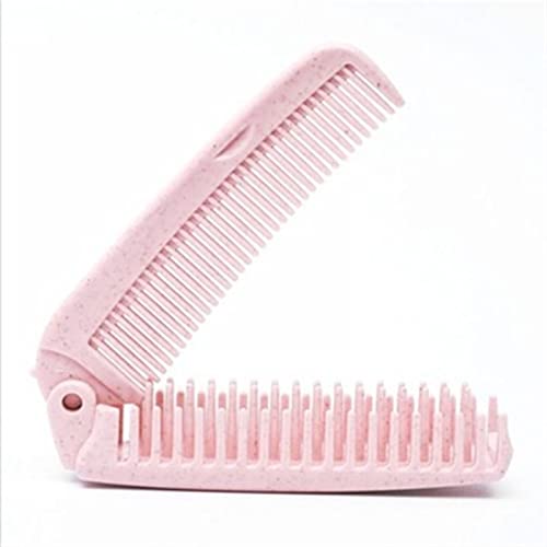 Dieffematic SZ Spazzola Per Capelli Portable Folding Comb Hair Brush Anti-static Combs Hair Brush Folding Hairdressing Styling Tool (Color : Pink)