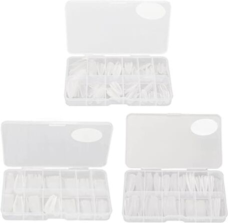 ZJchao 360pcs Punte per Unghie Smerigliate Bara Mandorla a Forma di Stiletto Copertura Completa Unghie Finte Punte per L'estensione delle Unghie Finte Chiaro Lungo Leggero Unghie Finte per il Salone