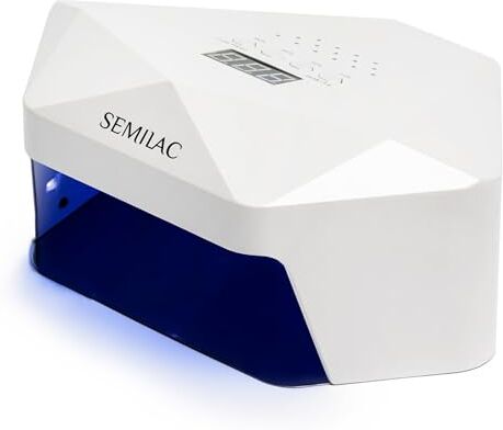 Semilac Lampada UV professionale da 54/36 W per unghie in gel, con 4 tempi di polimerizzazione, display digitale, base rimovibile per una facile manicure e pedicure, asciugatura rapida.