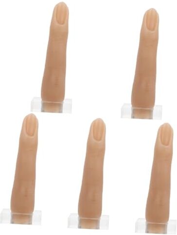 Healeved 5 Pz Modello di simulazione del dito modello di dito arte manicure punta dell'unghia finta fake nails Modelli puntello di bellezza per unghie pratica dito