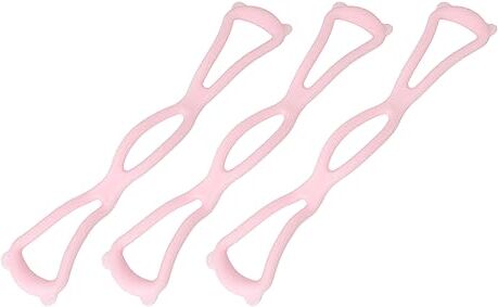 ZJchao Figura 8 Fascia di Resistenza, Fasce Elastiche Rosa da 3 Pezzi per Barella per Spalle Aperte, Esercizi per Braccia e Schiena