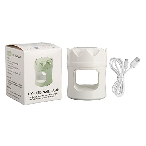 Yreeew Mini Lampada per Unghie a LED, Essiccatore per Unghie, Essiccatore Leggero Portatile Leggero per Polimerizzare le Unghie Ad Asciugatura Rapida per Salone di Bellezza Manicure(Bianco)