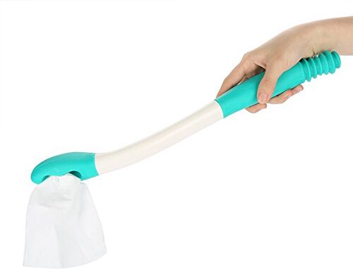 ZJchao Fondo Bum tergicristallo, Bottom Wiper, Easy wipe,manico lungo REACH comfort Bottom Wiper porta carta igienica carta grip self Wipe aiuto aiuto per self-wipe igiene più facile Impugnatura ergonomica