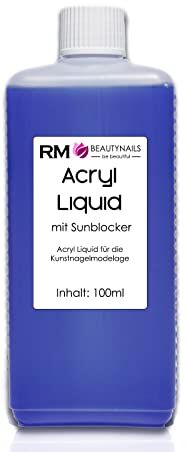 RM Beautynails Liquido acrilico professionale con Sunblocker , 1 x 100 ml (confezione da 1)