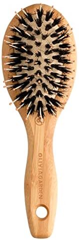 Olivia Garden Bamboo Touch Brush – Spazzola Eco-responsabile districante in Bambù, Setole di Cinghiale e Nylon Taglia XS