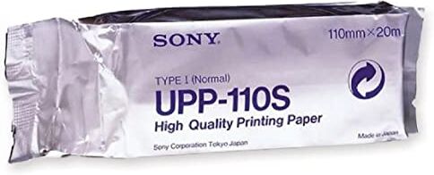 GIMA Carta Ecografica Sony UPP-110S, Supporto di Stampa Monocromatica in B/N (tipo I), per Ultrasuoni e Applicazioni Dentali e di Microscopia, Formato A6, Misura 110 mm x 20 m, 10 Rotoli