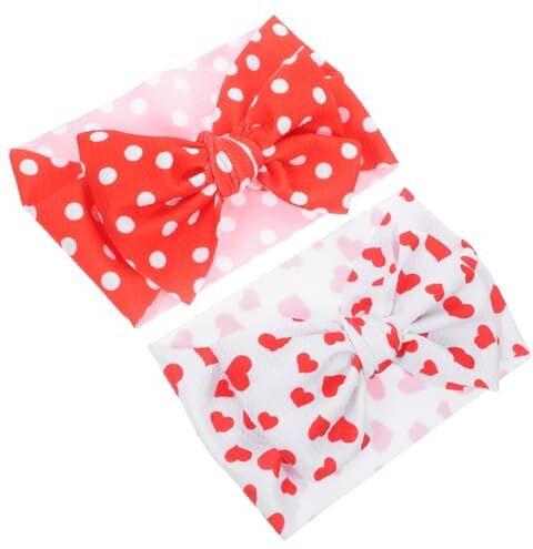 Generico 2 Pz accessori per per bambini eleganti fasce con fiocco fasce floreali per bambini scrunchies hair band arredamento copricapo unico copricapo creativo grande arco