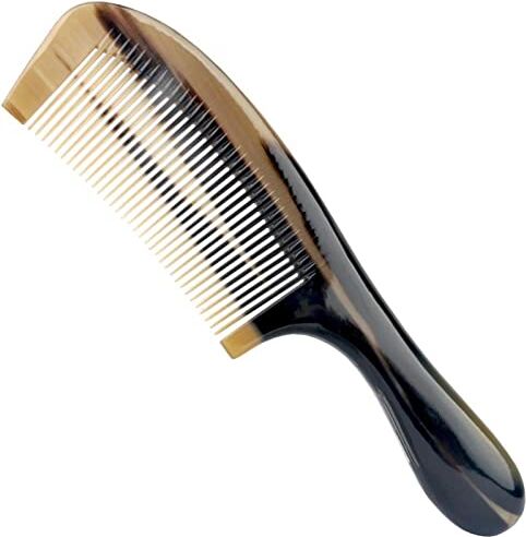 Dieffematic SZ Spazzola Per Capelli Yak Horn Round Handle Fine Tooth Comb Straight Hair Comb Antistatic Massage Hair Brush